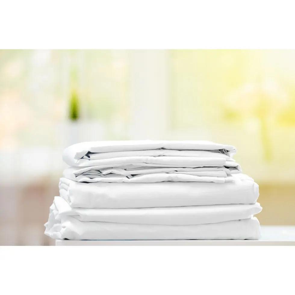 Premiere Collection Fitted Sheet (Case of 6) White Stripe / King - 78" x 80" x 12"