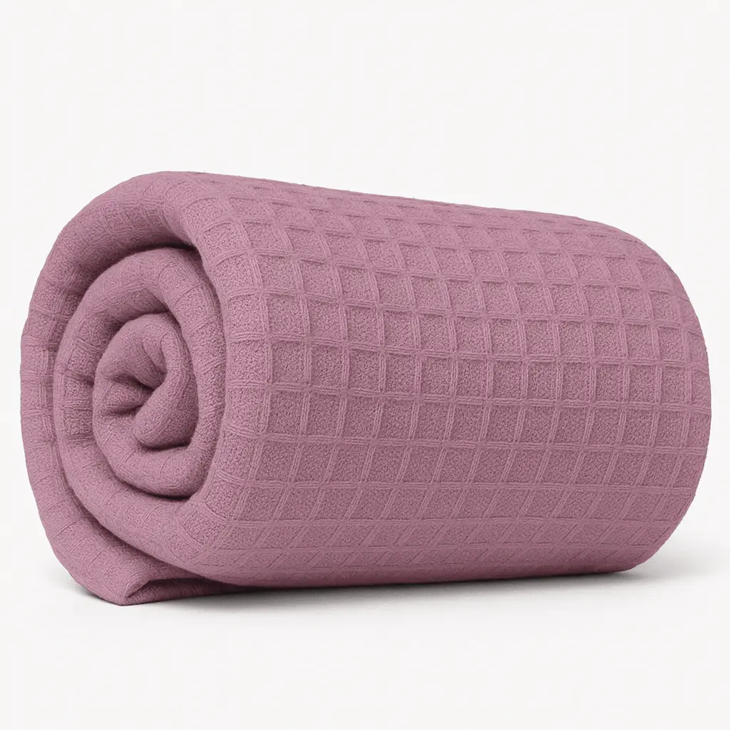 HoneyGuard 100% Cotton Honeycomb Thermal Blankets  108" x 90" (Case of 2) / Dusty Rose