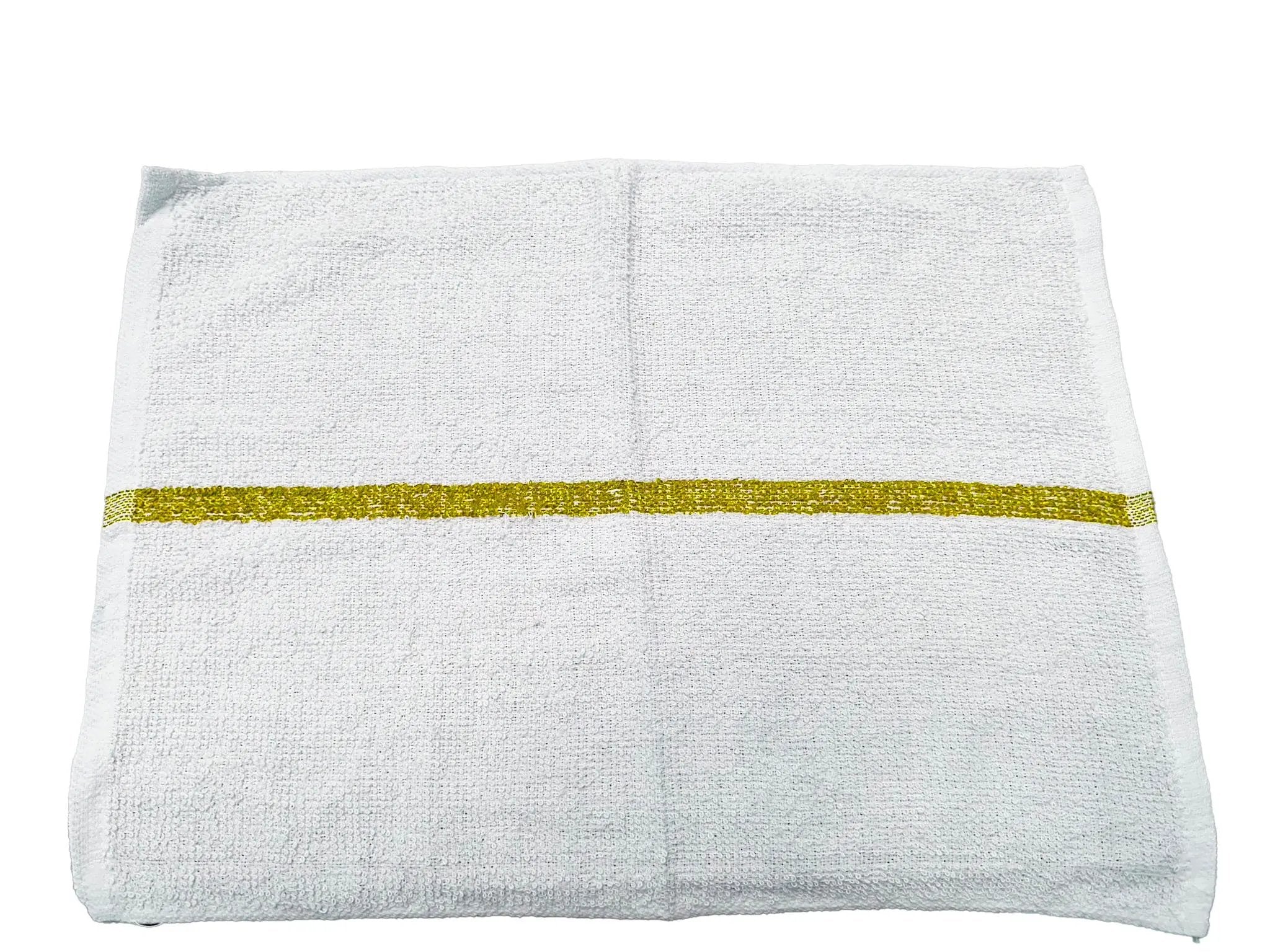 Durawrap Stripe 100% Cotton Towels  24" x 48" - 7.50 LB (Case of 24) / Gold