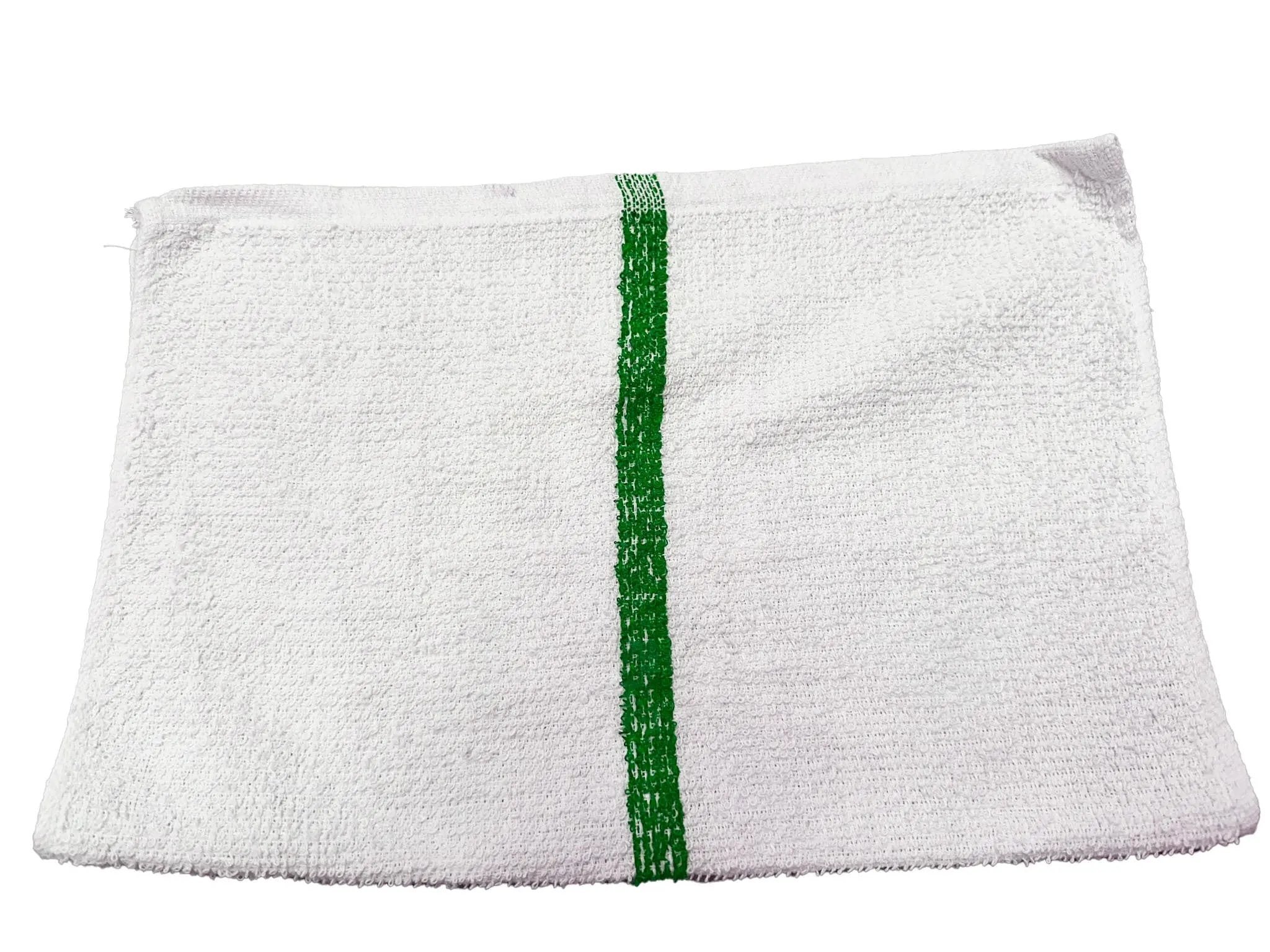 100% COTTON HERRINGBONE KITCHEN TOWELS  15" x 26" - 24 OZ (Case of 600) / Green