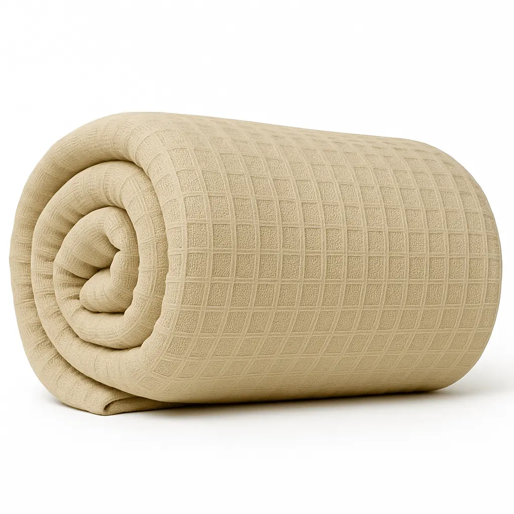 HoneyGuard 100% Cotton Honeycomb Thermal Blankets  108" x 90" (Case of 2) / Natural