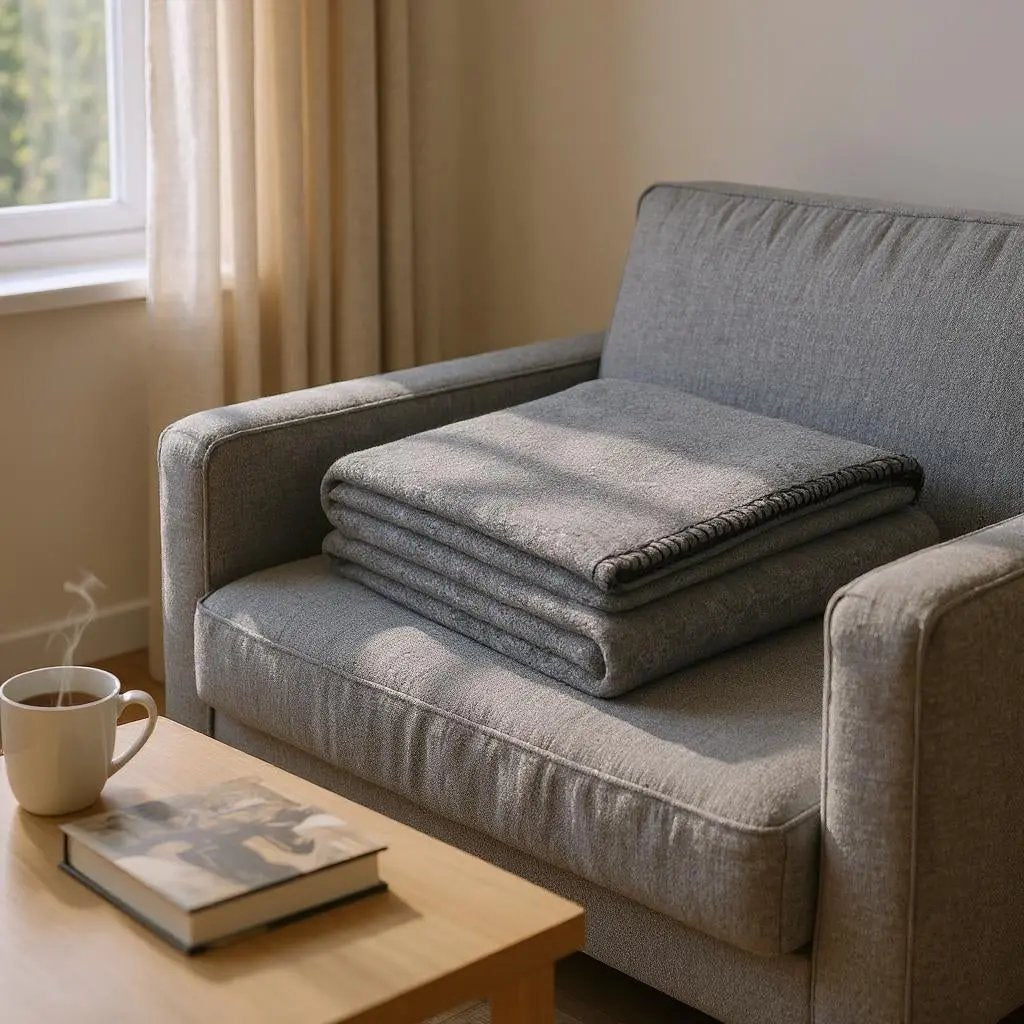 Durable Wool Blend Blanket in Grey – Designed for High-Volume Use (Case of 15) 