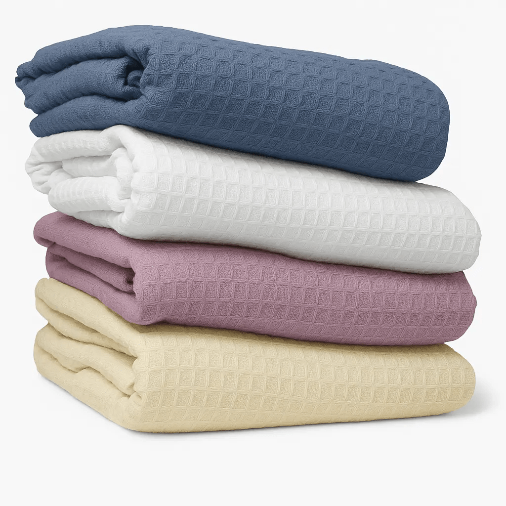 Case of HoneyGuard 100% Cotton Honeycomb Thermal Blankets - The Linen Factory Wholesale