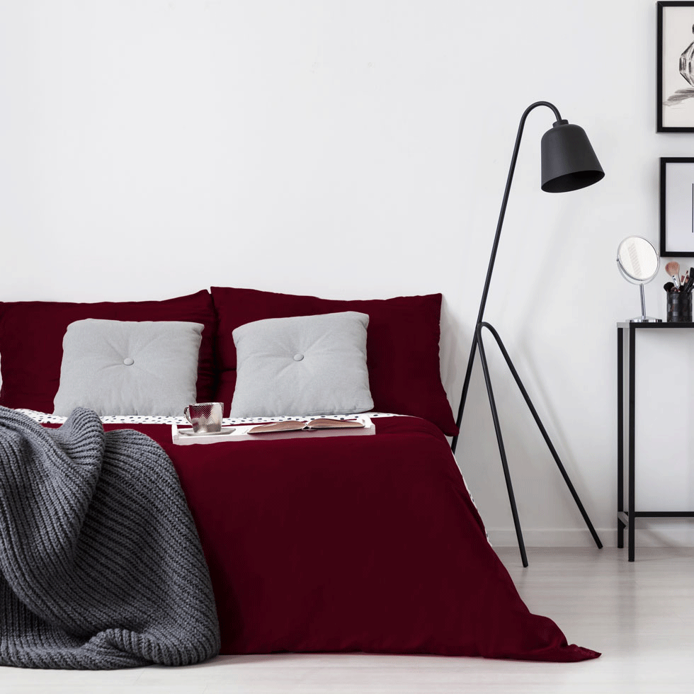 Performance Collection Duvet Cover (Case of 6)  Burgundy / King - 106" x 86"