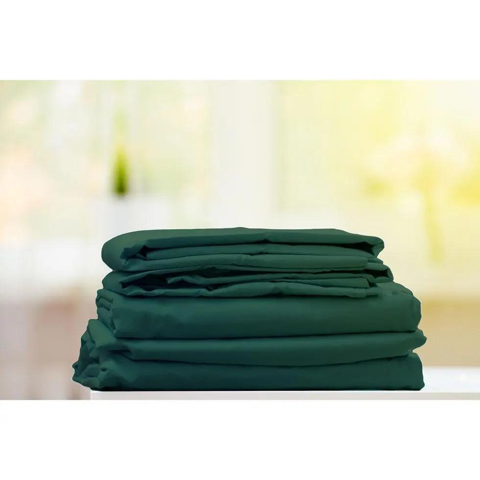 Premiere Collection Fitted Sheet (Case of 6)  Hunter Green / King - 78" x 80" x 12"