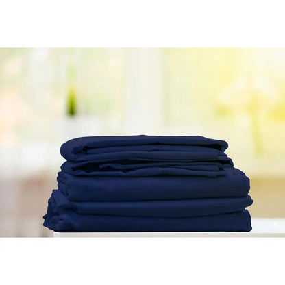 Premiere Collection Fitted Sheet (Case of 6)  Navy Blue / King - 78" x 80" x 12"