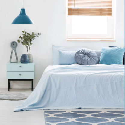 Premiere Collection Flat Sheet (Case of 6)  Light Blue / King - 108" x 115"