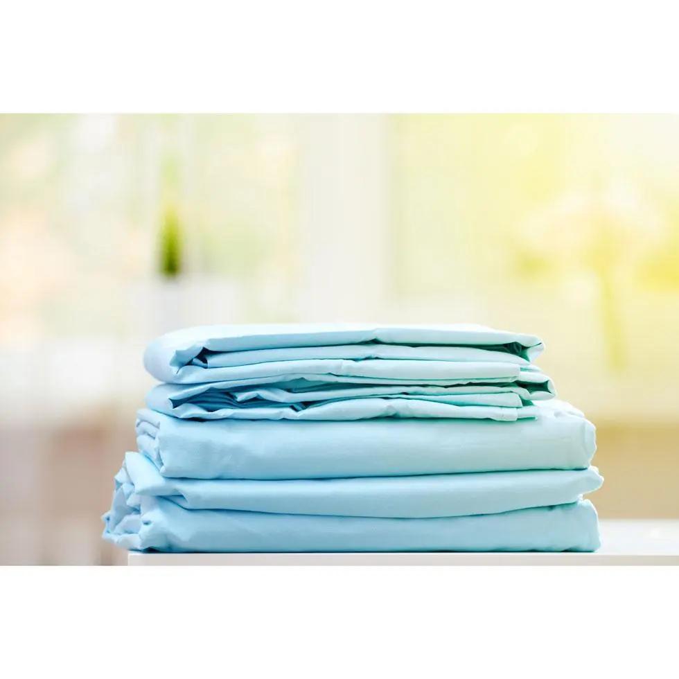 Premiere Collection Fitted Sheet (Case of 6)  Light Blue / King - 78" x 80" x 12"